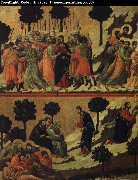 Duccio di Buoninsegna judaskyssen ocb bon pa oljeberget
